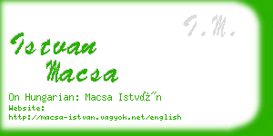 istvan macsa business card